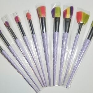 10 Piece Unicorn Makeup Brush Set
